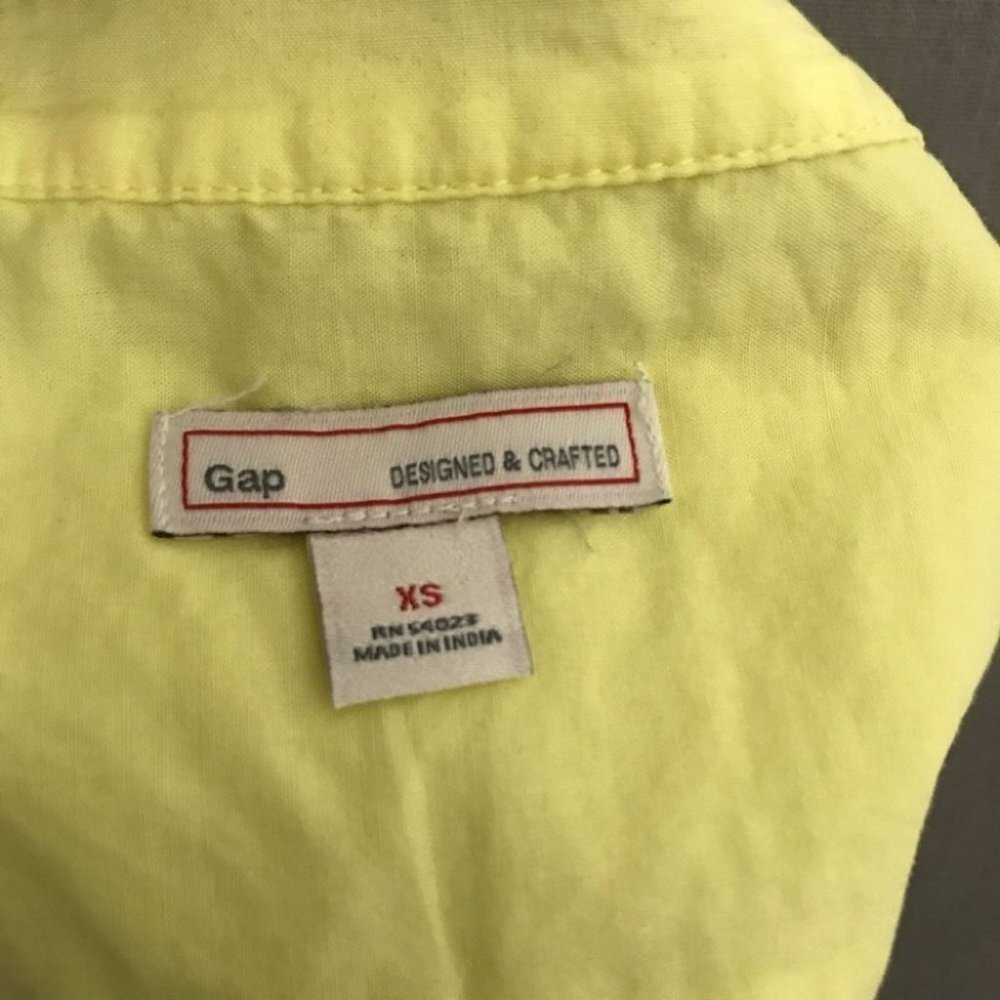 SOLDāāāGap Yellow Sleeveless Cotton Top Sz-XS - Picture 9 of 11